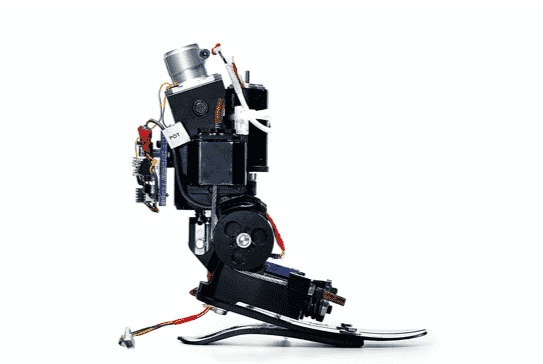 Early prototype of the powered ankle-foot prosthesis
